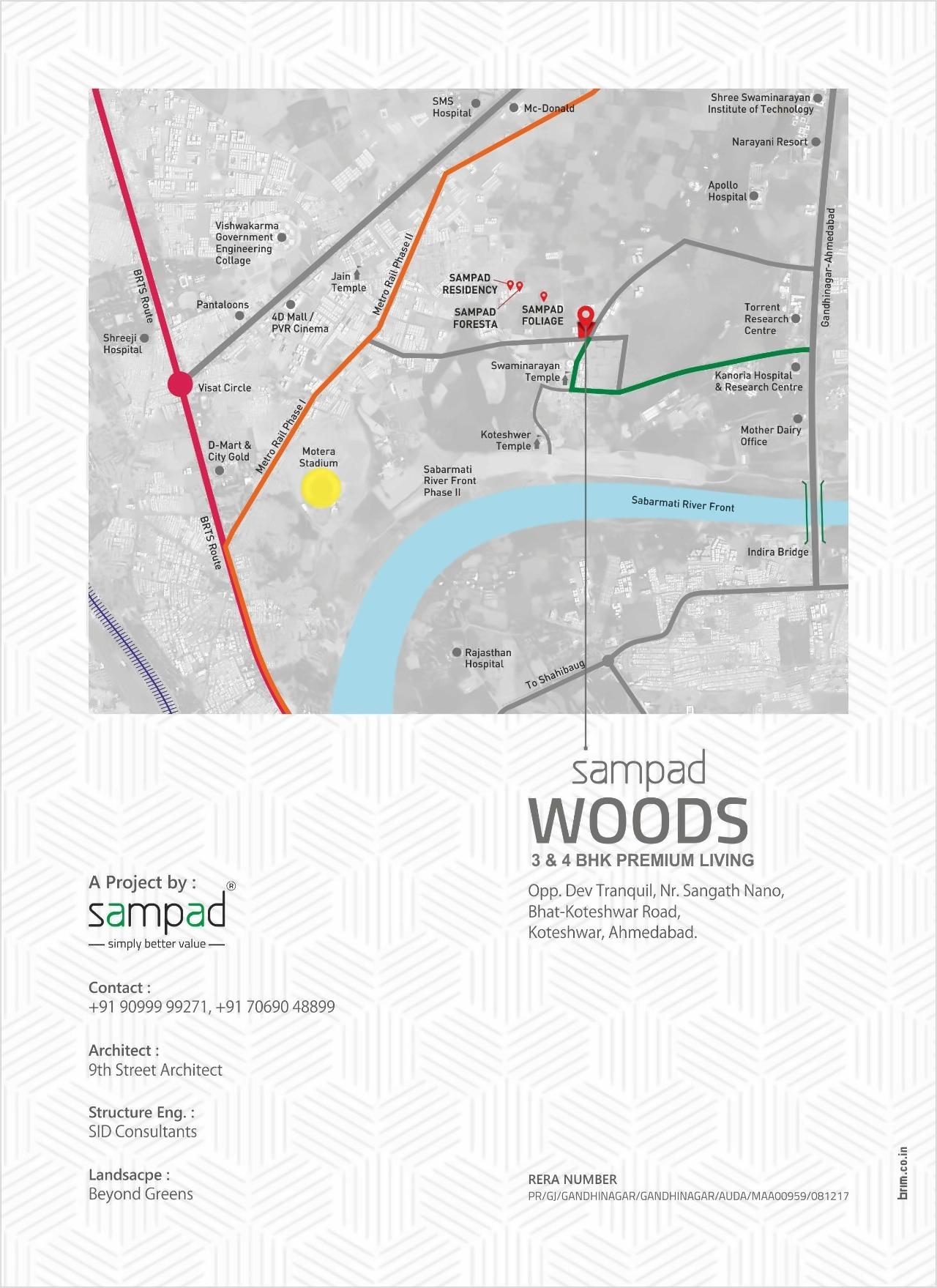  of real estate project Sampad Woods located at Koteshwar, Gandhinagar, Gujarat