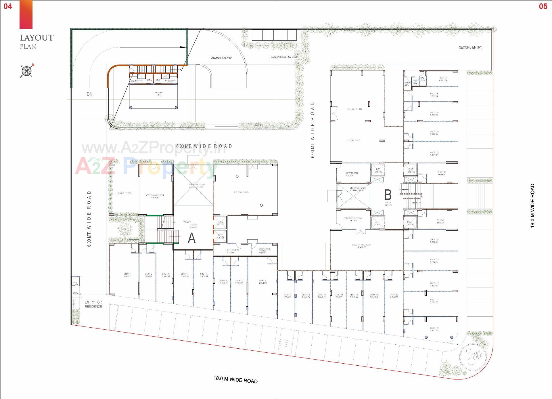 Layout of real estate project Samved Amara located at Sargasan, Gandhinagar, Gujarat