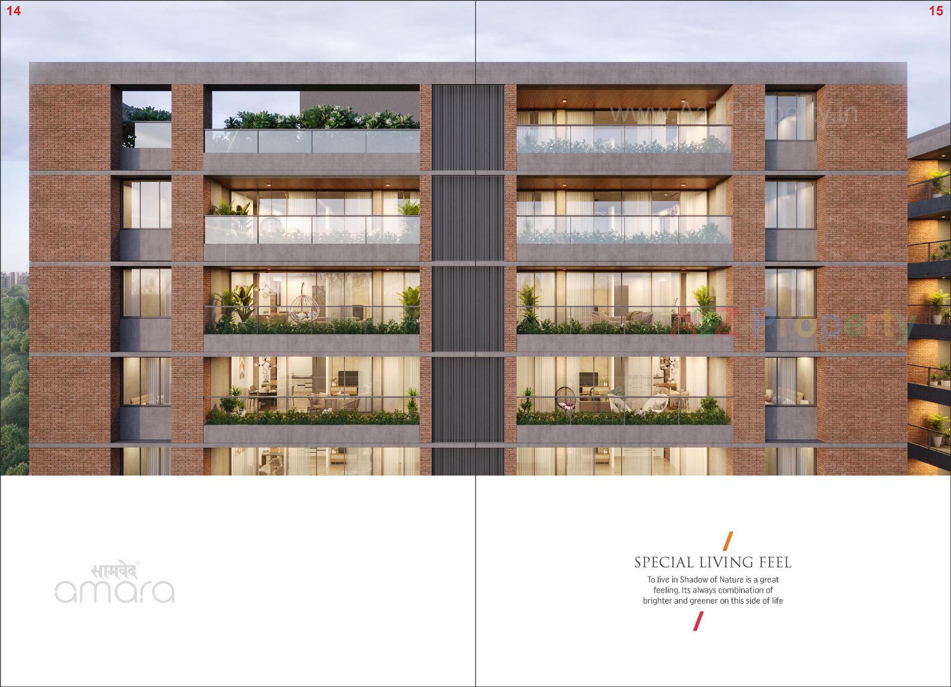 3D Elevation of real estate project Samved Amara located at Sargasan, Gandhinagar, Gujarat