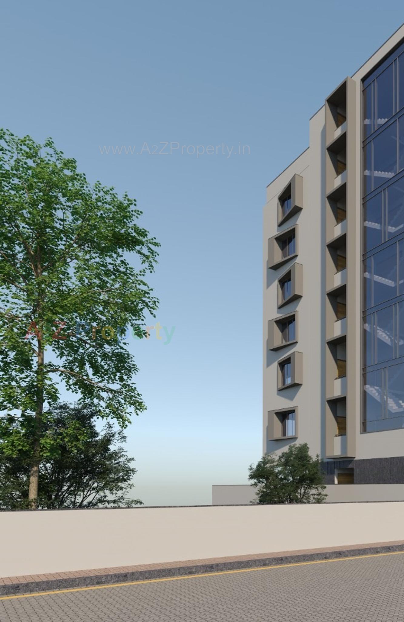 3D Elevation of real estate project Sanay 70 located at Zundal, Gandhinagar, Gujarat