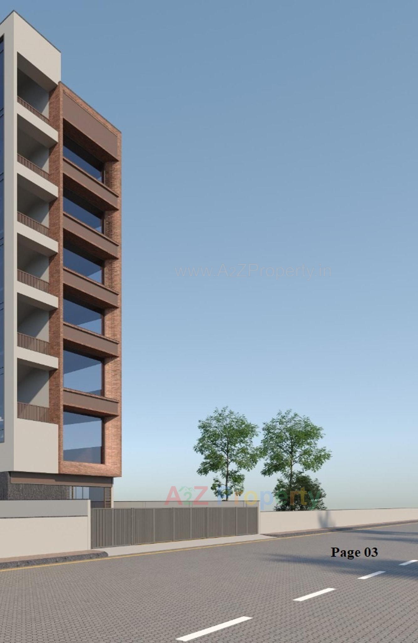 3D Elevation of real estate project Sanay 70 located at Zundal, Gandhinagar, Gujarat