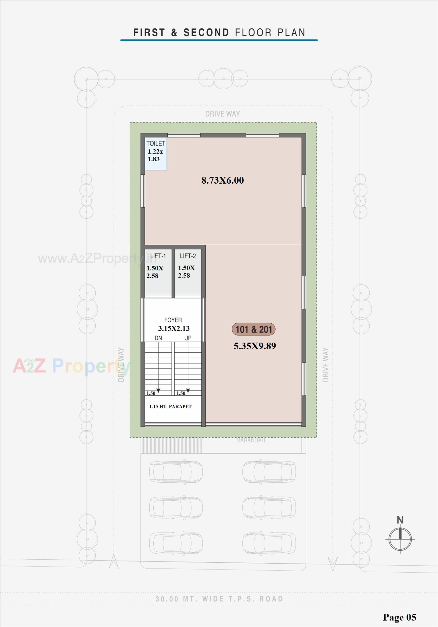 Layout of real estate project Sanay 70 located at Zundal, Gandhinagar, Gujarat