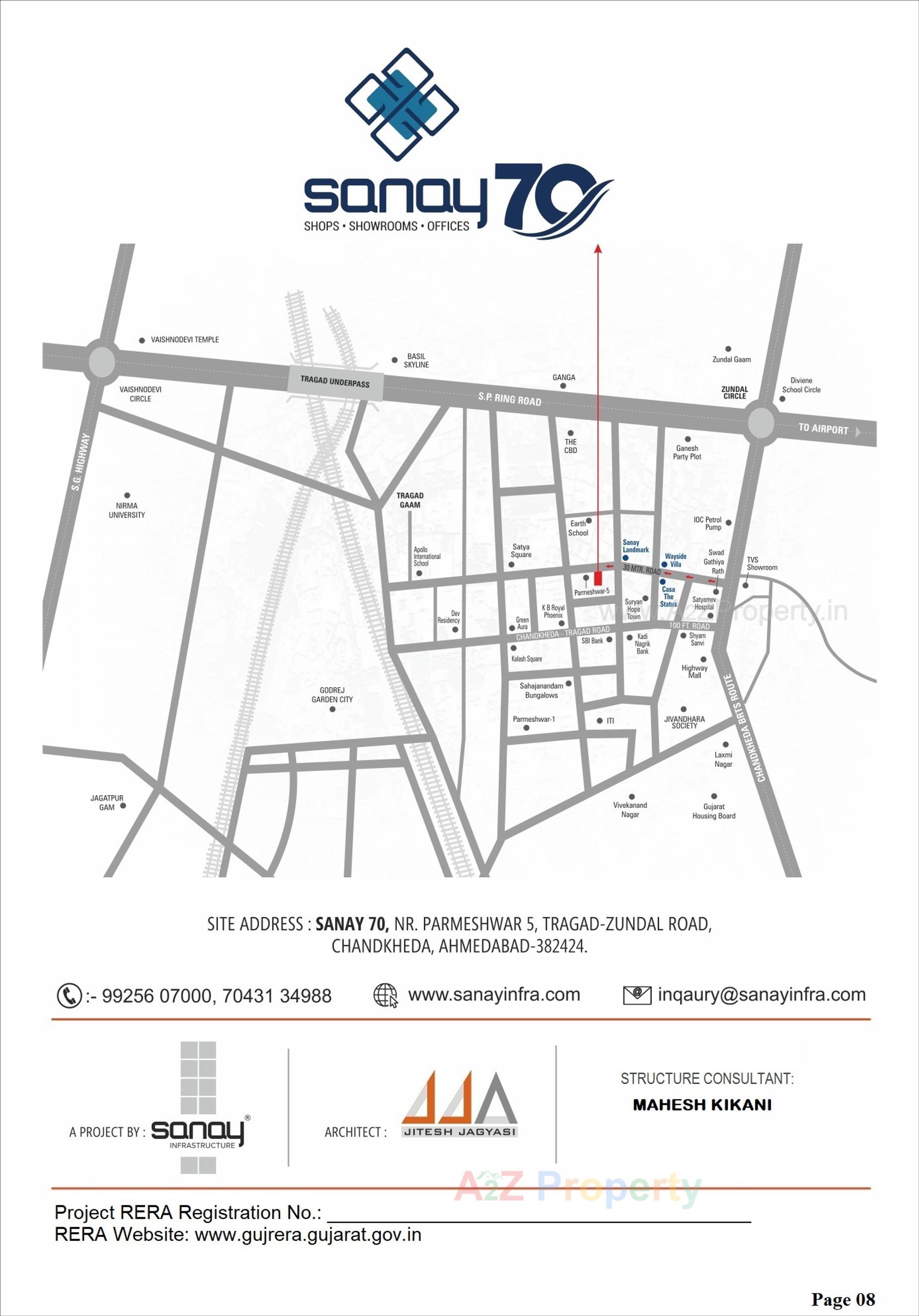  of real estate project Sanay 70 located at Zundal, Gandhinagar, Gujarat