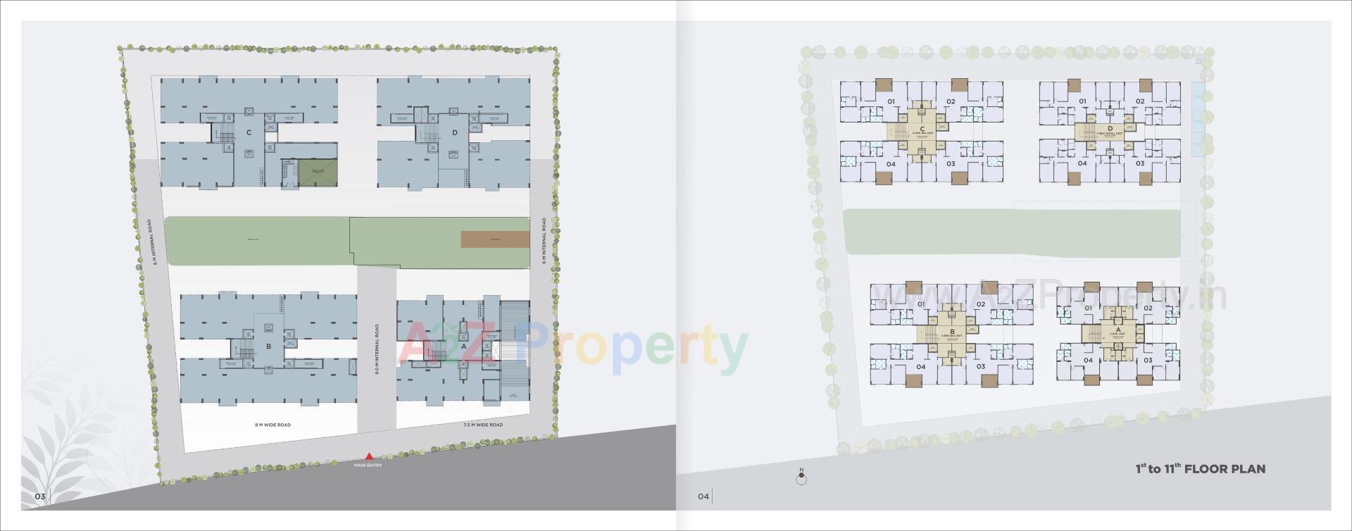 Layout of real estate project Sandalwood located at Gandhinagar, Gandhinagar, Gujarat