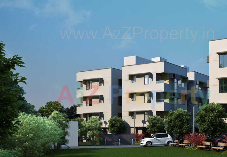 3D Elevation of real estate project Sangath Life located at Vavol, Gandhinagar, Gujarat