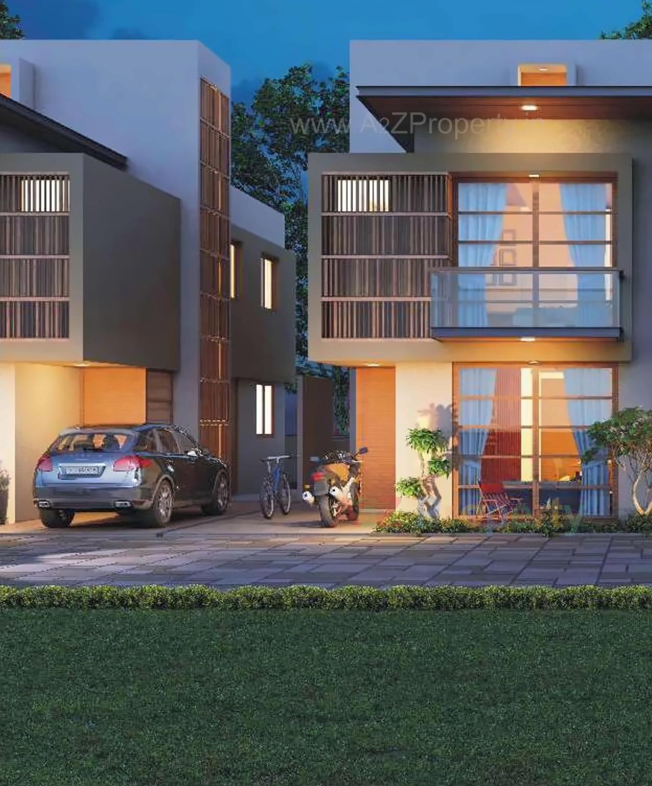 3D Elevation of real estate project Sanidhya located at Borisana, Gandhinagar, Gujarat