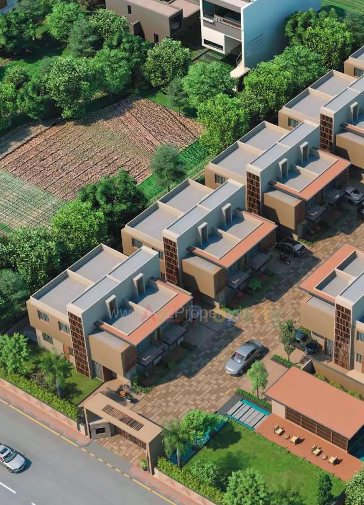 3D Elevation of real estate project Sanidhya located at Borisana, Gandhinagar, Gujarat