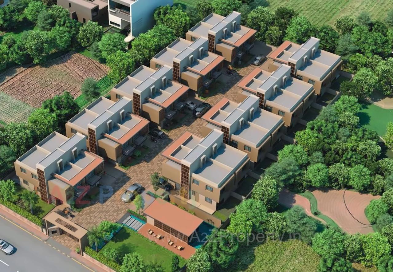 3D Elevation of real estate project Sanidhya located at Borisana, Gandhinagar, Gujarat