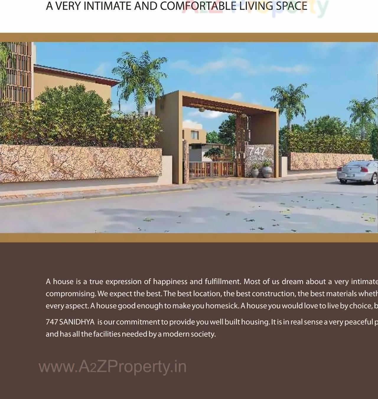 3D Elevation of real estate project Sanidhya located at Borisana, Gandhinagar, Gujarat