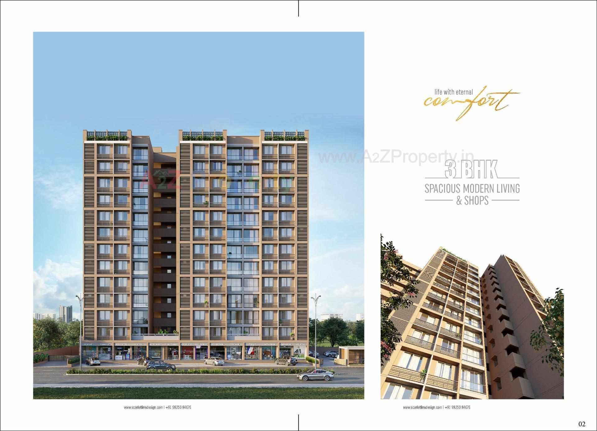 3D Elevation of real estate project Sankalp Green located at Koteshwar, Gandhinagar, Gujarat