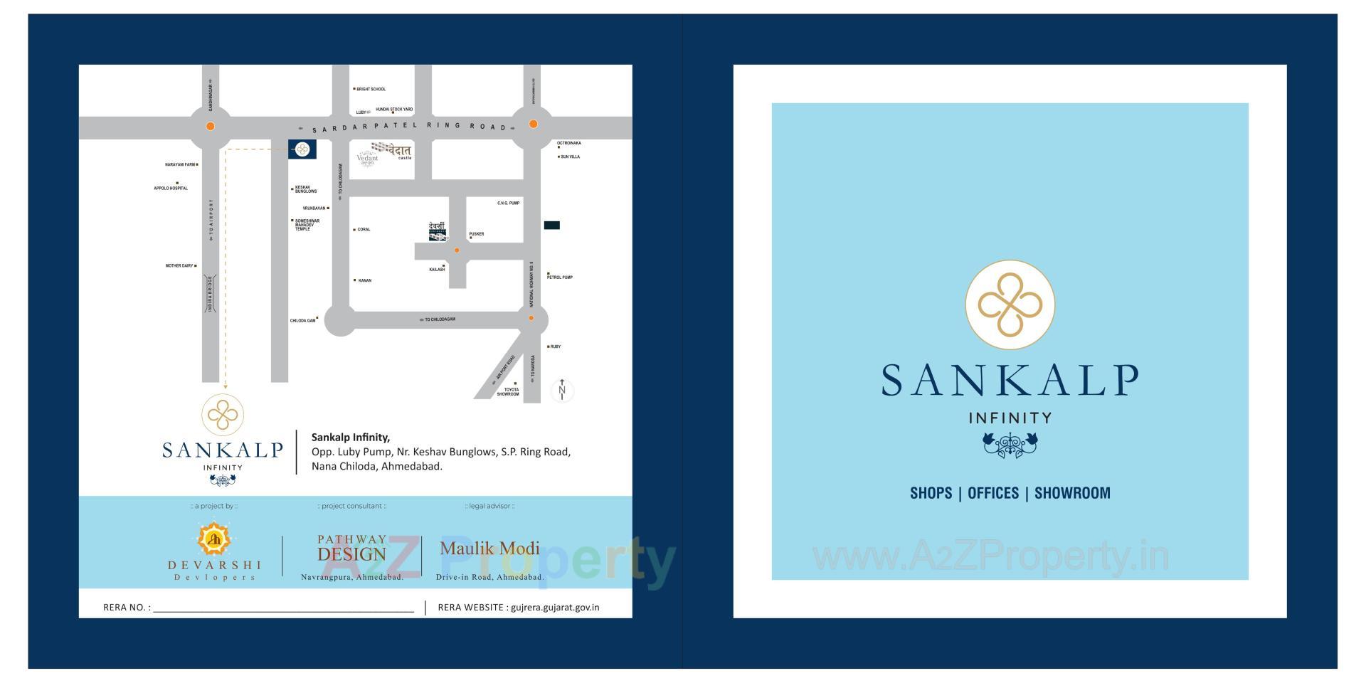 Layout of real estate project Sankalp Infinity located at Chiloda, Gandhinagar, Gujarat
