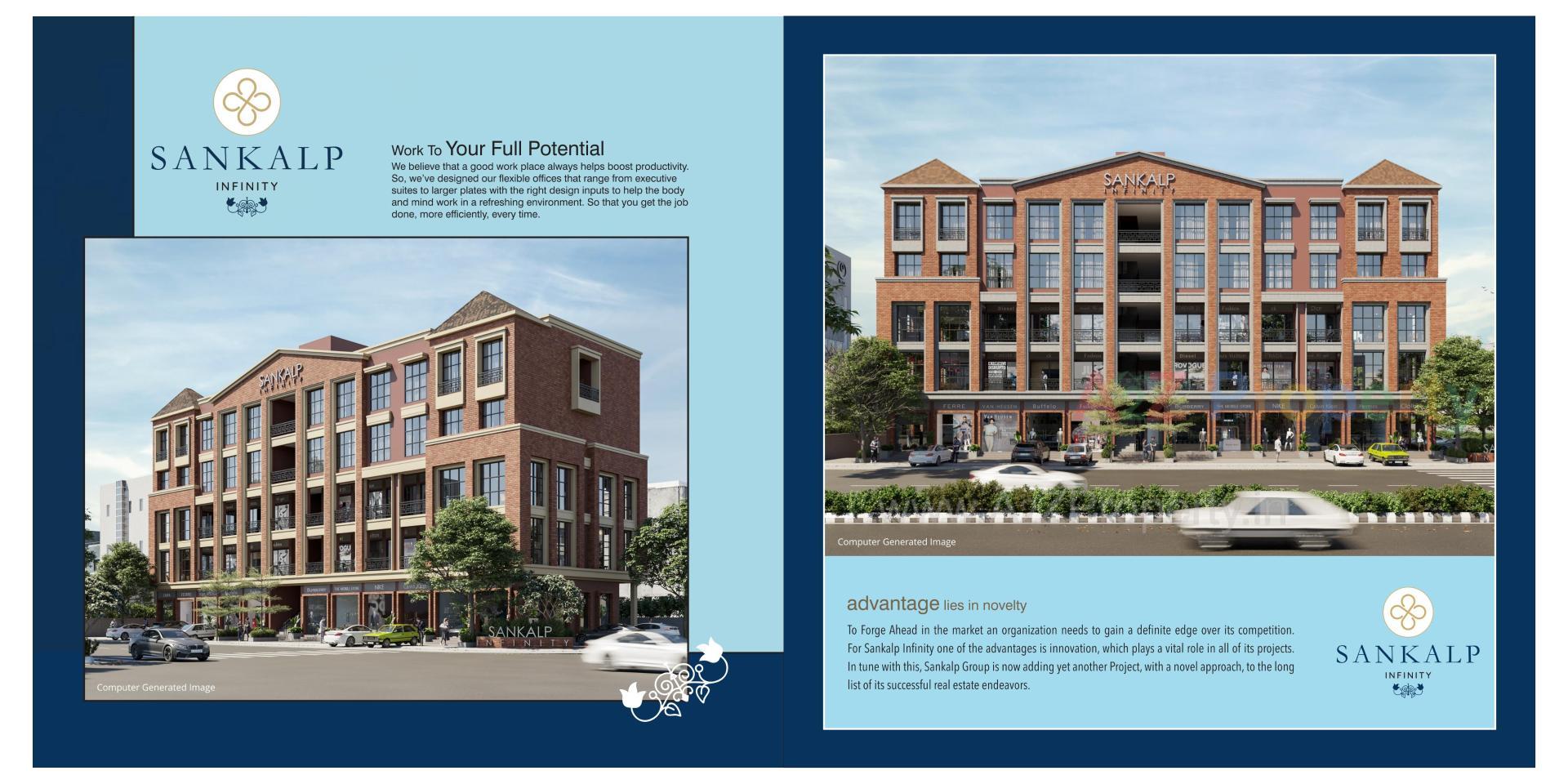 3D Elevation of real estate project Sankalp Infinity located at Chiloda, Gandhinagar, Gujarat