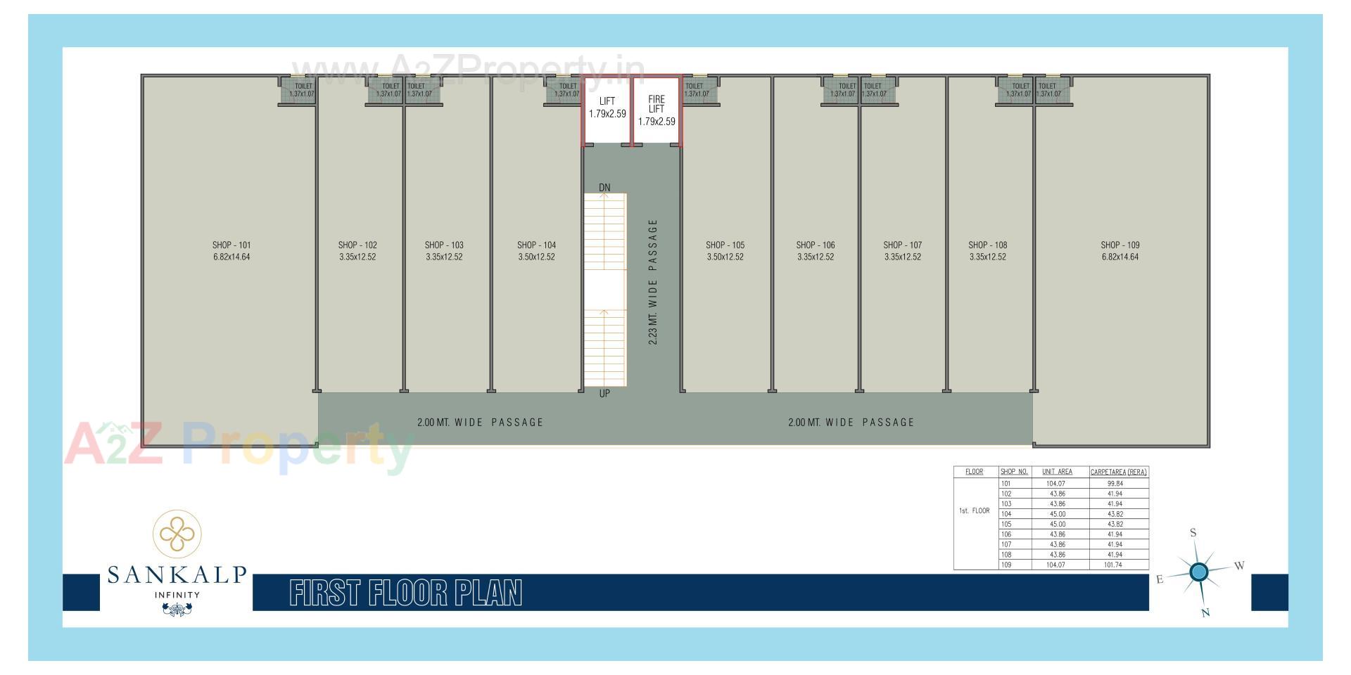 Layout of real estate project Sankalp Infinity located at Chiloda, Gandhinagar, Gujarat