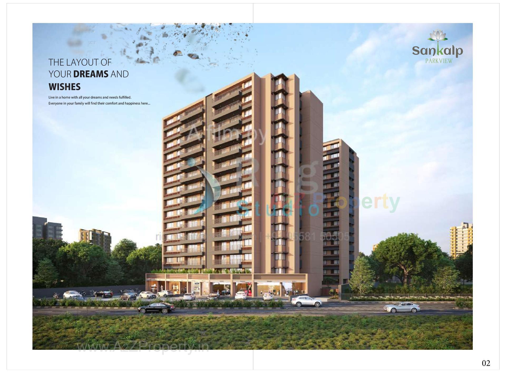3D Elevation of real estate project Sankalp Parkview located at Koteshwar, Gandhinagar, Gujarat