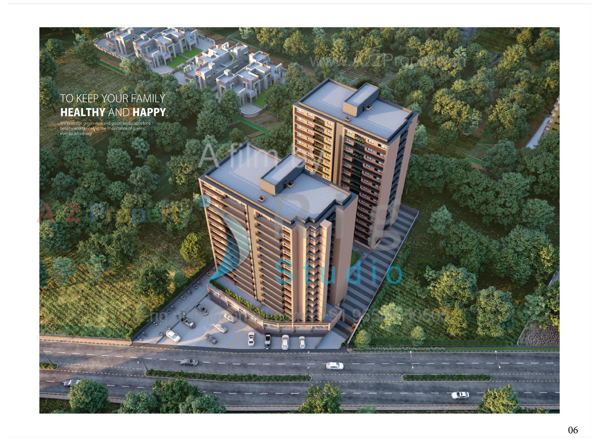 3D Elevation of real estate project Sankalp Parkview located at Koteshwar, Gandhinagar, Gujarat