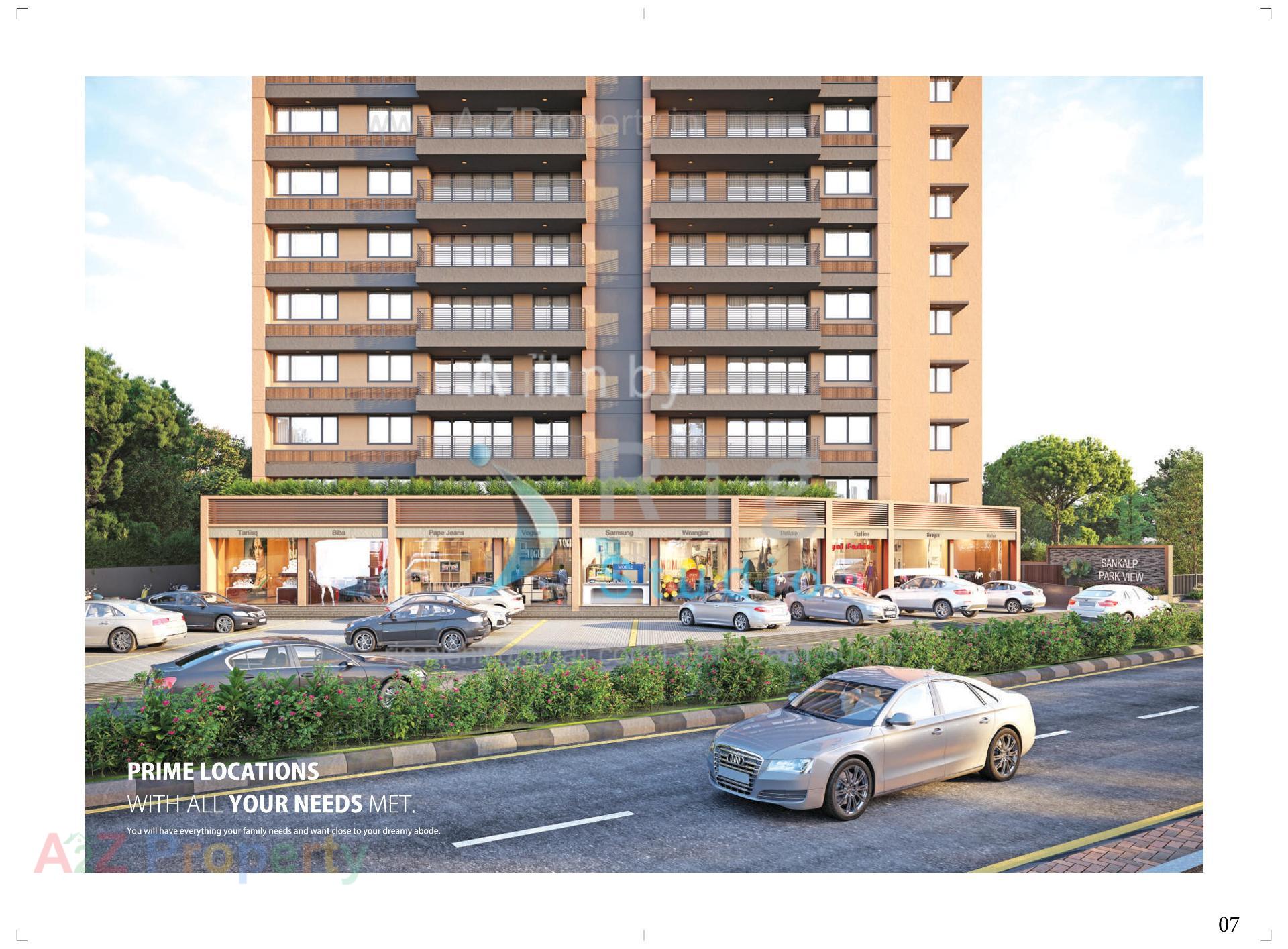 3D Elevation of real estate project Sankalp Parkview located at Koteshwar, Gandhinagar, Gujarat