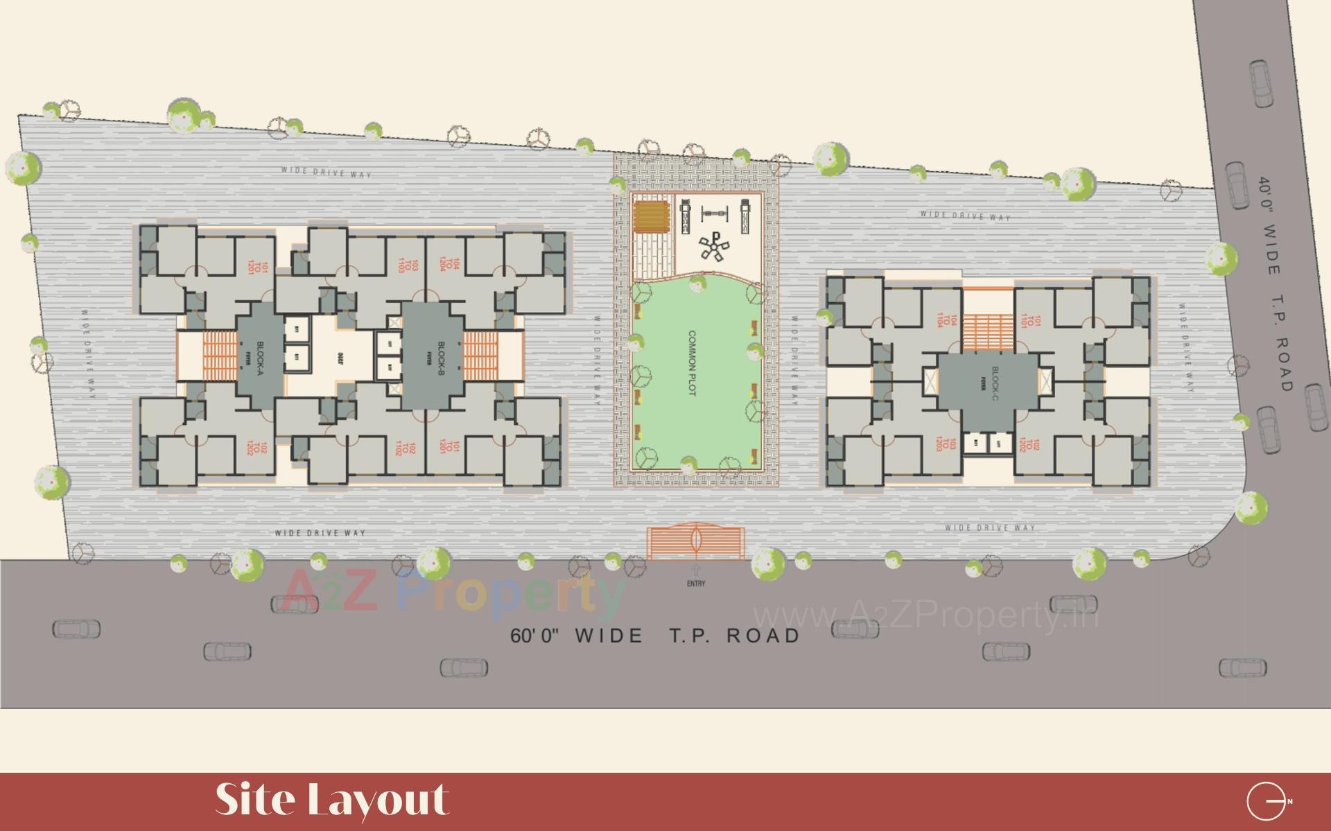 Layout of real estate project Sankalp Riverview located at Ahmedabad, Gandhinagar, Gujarat