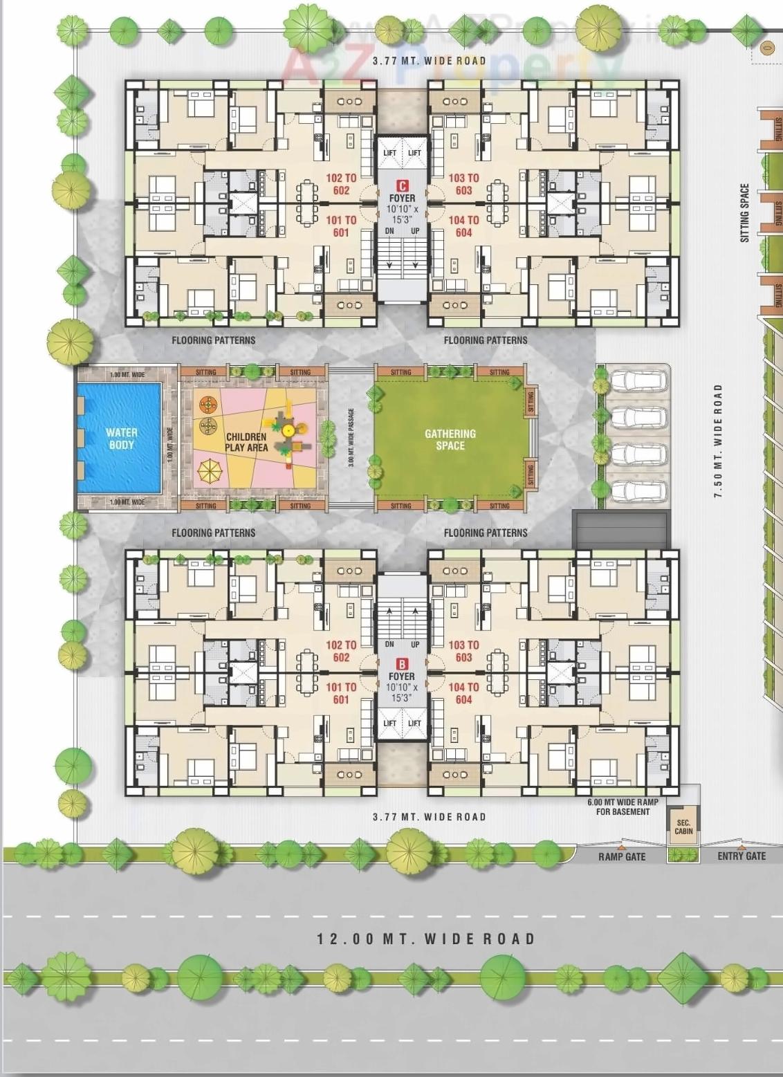 Layout of real estate project Sanskruti Signius located at Sargasan, Gandhinagar, Gujarat