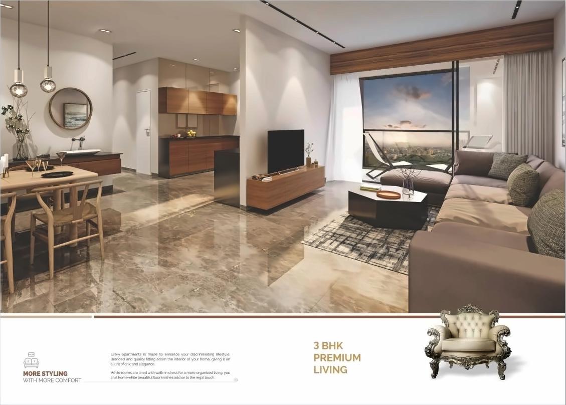 3D Elevation of real estate project Sanskruti Signius located at Sargasan, Gandhinagar, Gujarat