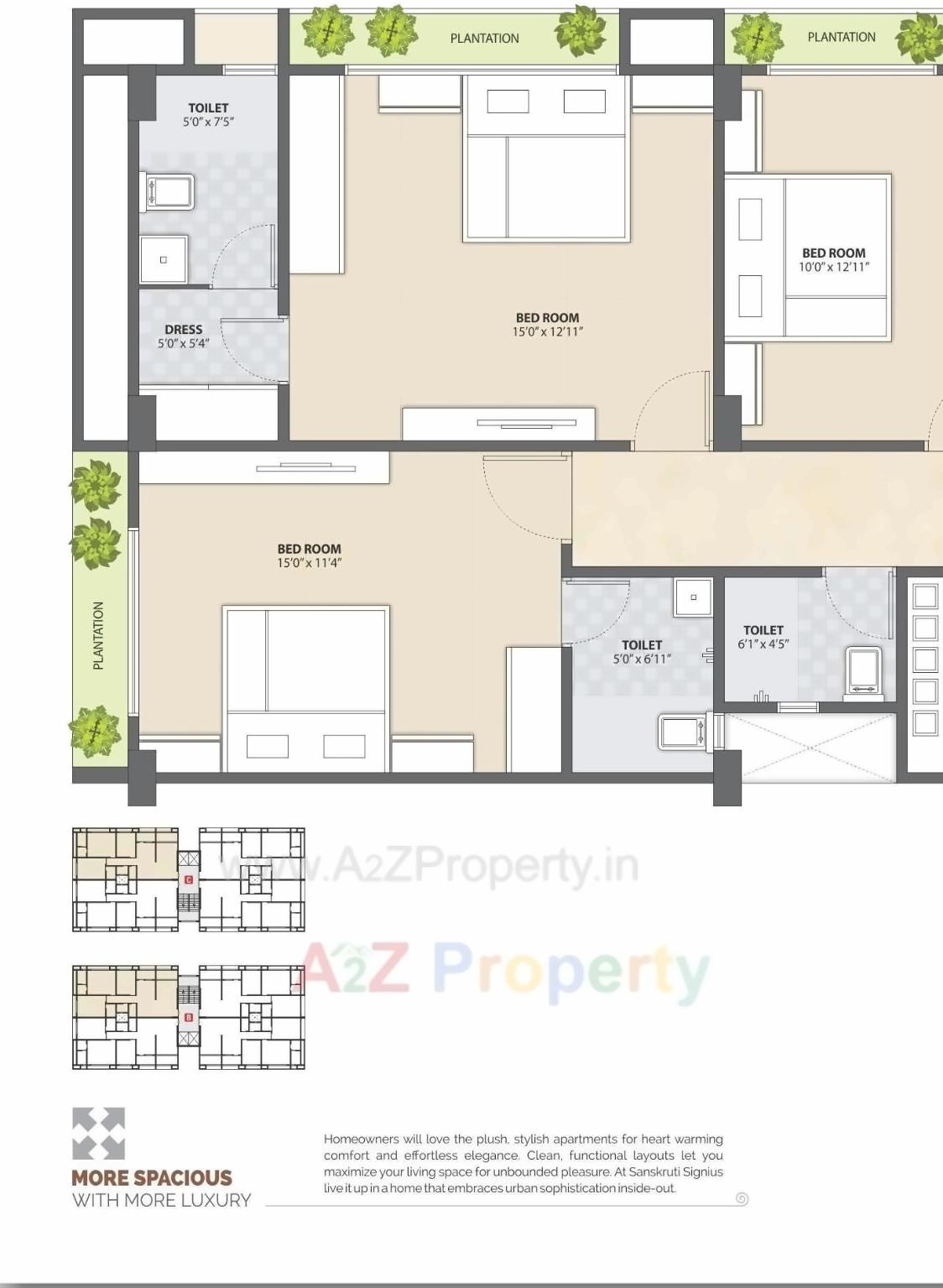 Layout of real estate project Sanskruti Signius located at Sargasan, Gandhinagar, Gujarat
