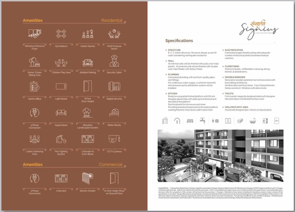  of real estate project Sanskruti Signius located at Sargasan, Gandhinagar, Gujarat