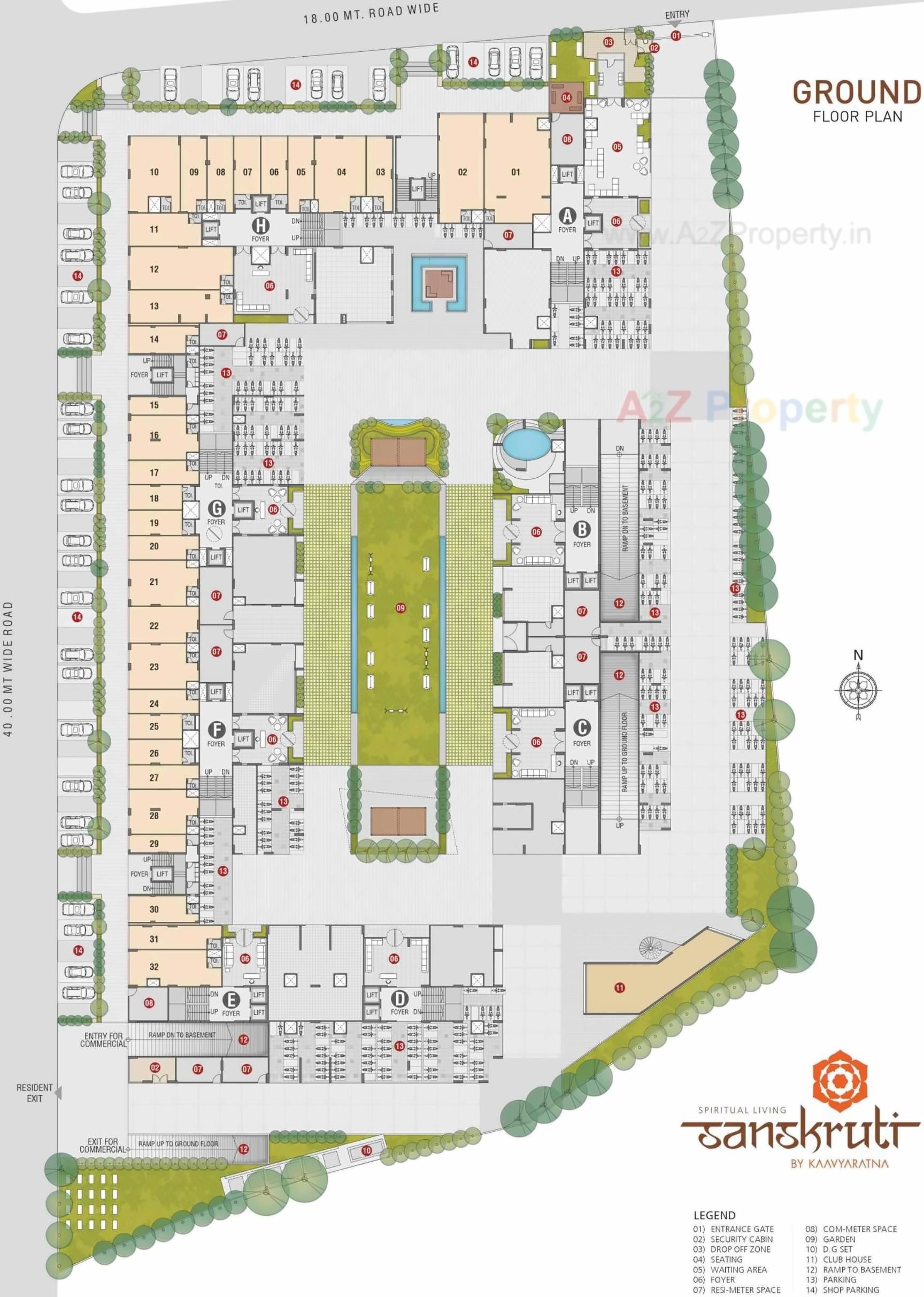 Layout of real estate project Sanskruti located at Gandhinagar, Gandhinagar, Gujarat