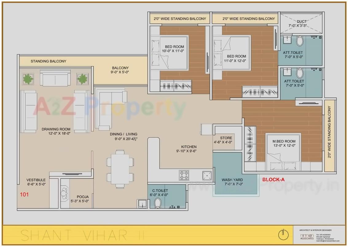 Layout of real estate project Santvihar located at Koba, Gandhinagar, Gujarat
