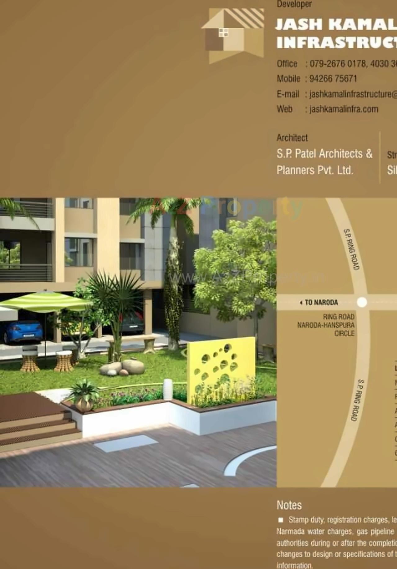 3D Elevation of real estate project Sanvi Residency located at Dehgam, Gandhinagar, Gujarat