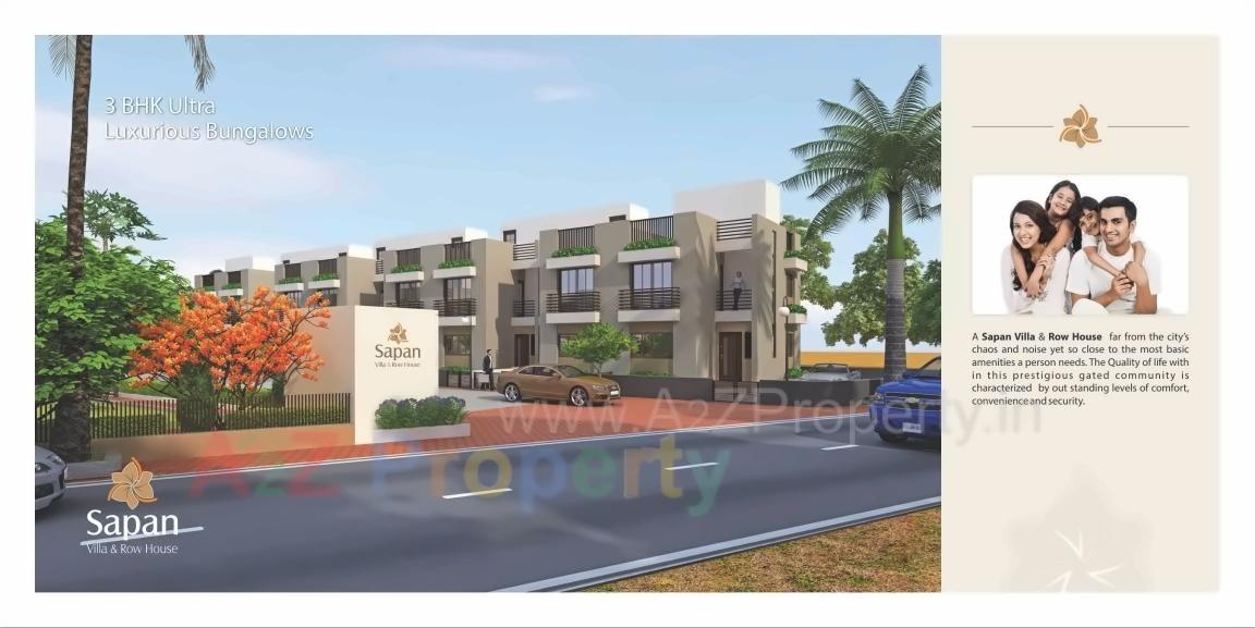 3D Elevation of real estate project Sapan Villa Raw Houses located at Piplaj, Gandhinagar, Gujarat