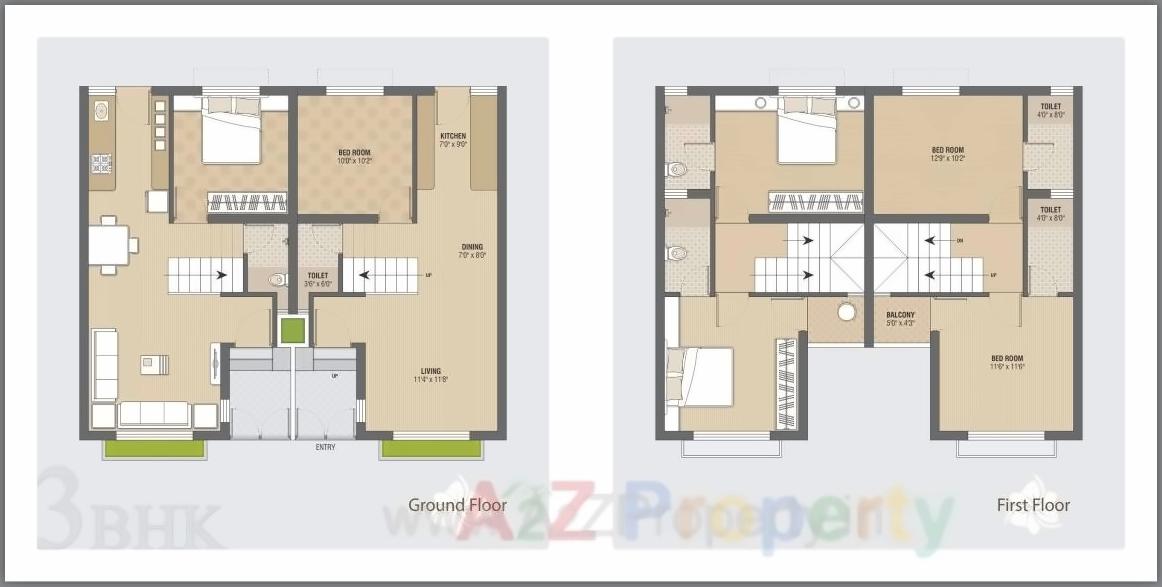 Layout of real estate project Sapan Villa Raw Houses located at Piplaj, Gandhinagar, Gujarat