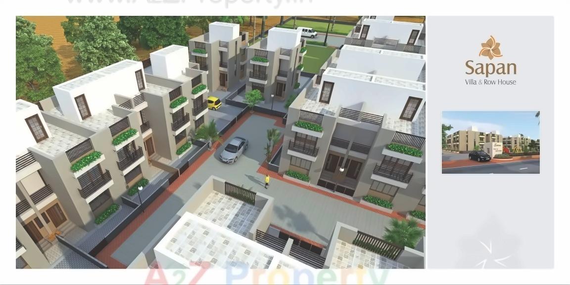 3D Elevation of real estate project Sapan Villa Raw Houses located at Piplaj, Gandhinagar, Gujarat