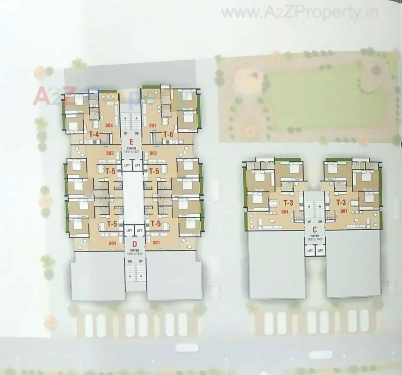 Layout of real estate project Saral Heights located at Kudasan, Gandhinagar, Gujarat