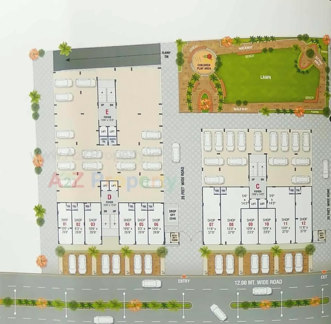 Layout of real estate project Saral Heights located at Kudasan, Gandhinagar, Gujarat