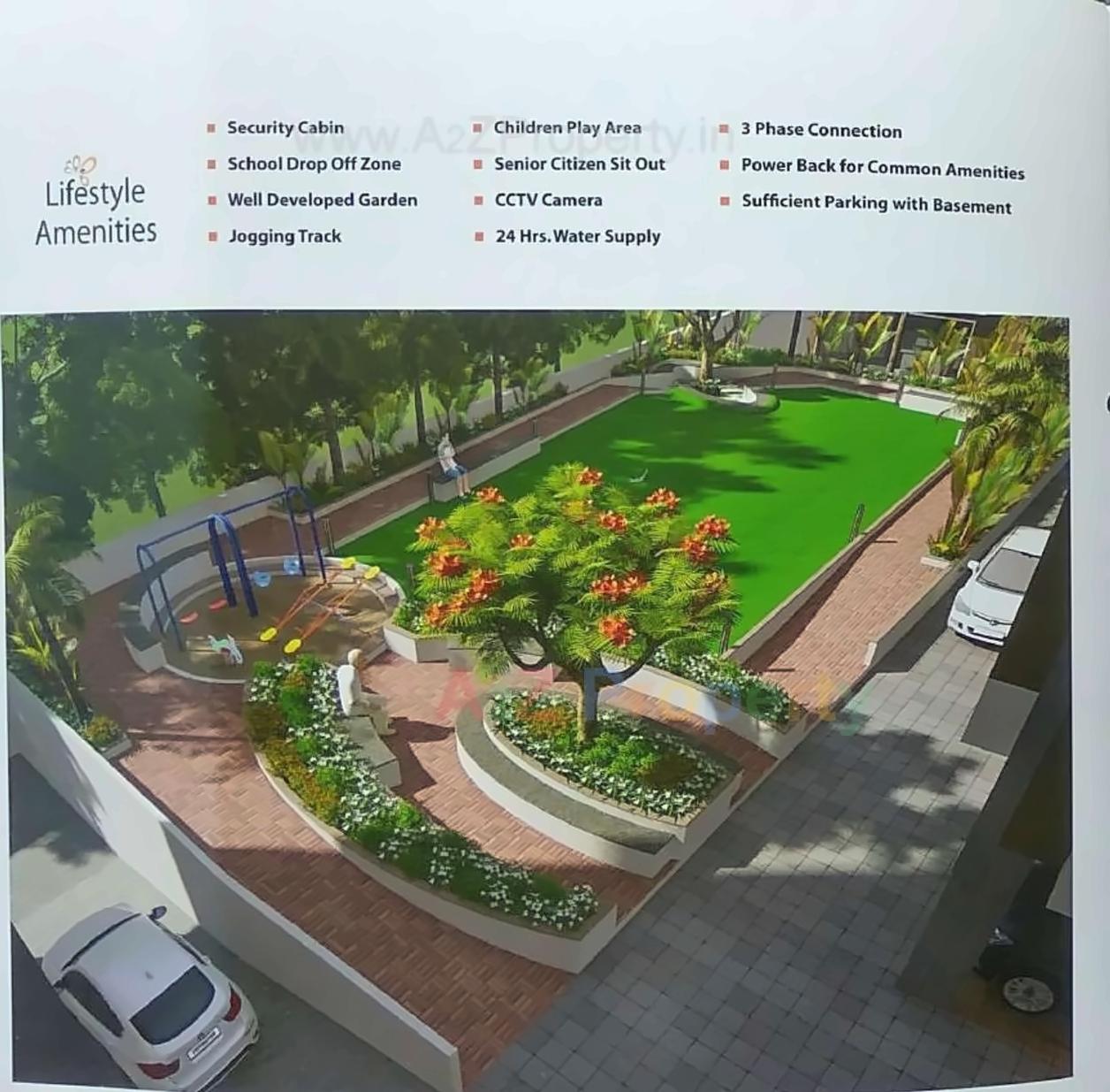 3D Elevation of real estate project Saral Heights located at Kudasan, Gandhinagar, Gujarat