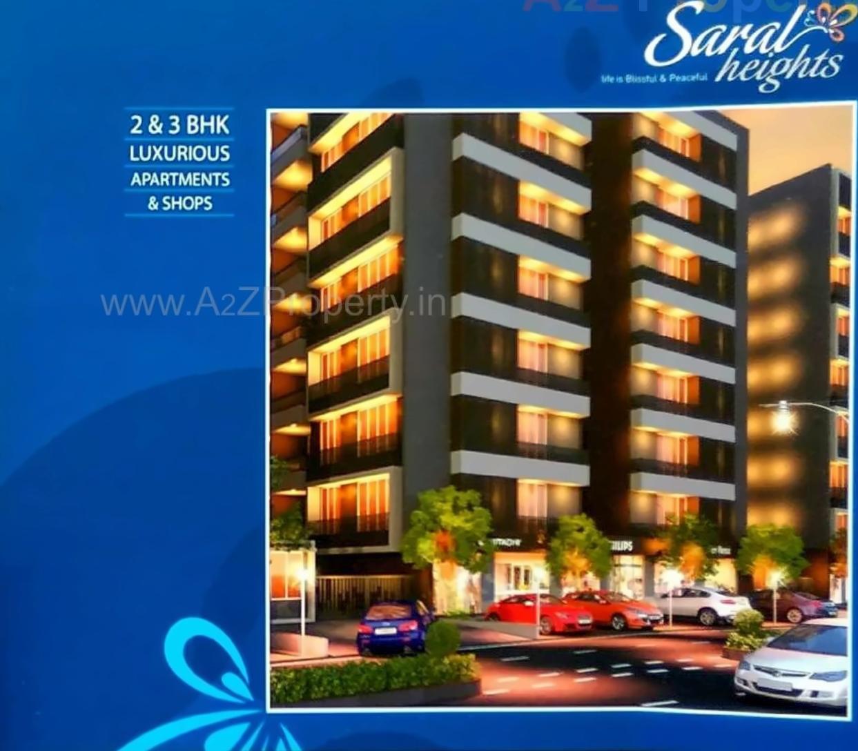 3D Elevation of real estate project Saral Heights located at Kudasan, Gandhinagar, Gujarat