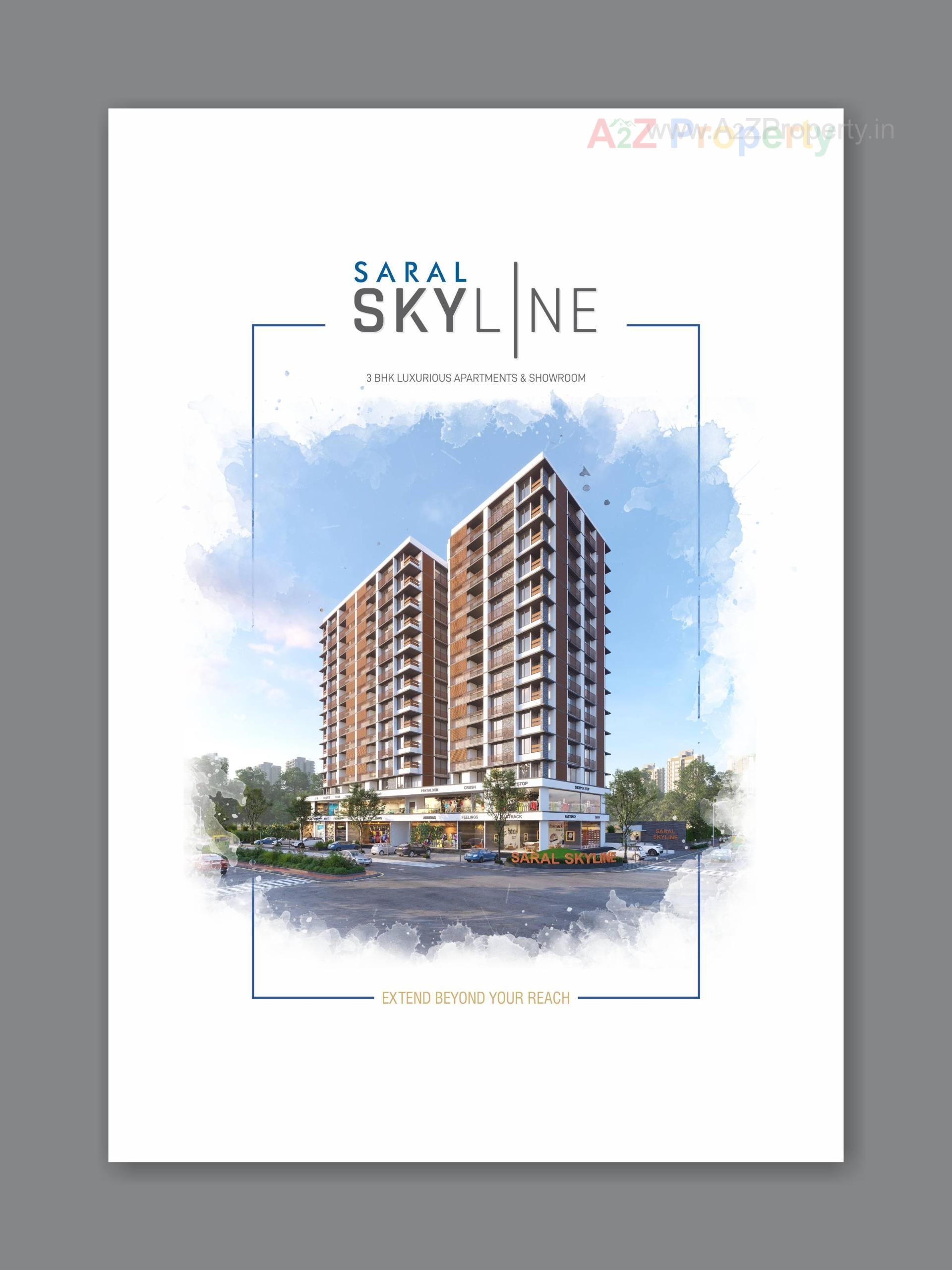 3D Elevation of real estate project Saral Skyline located at Kudasan, Gandhinagar, Gujarat