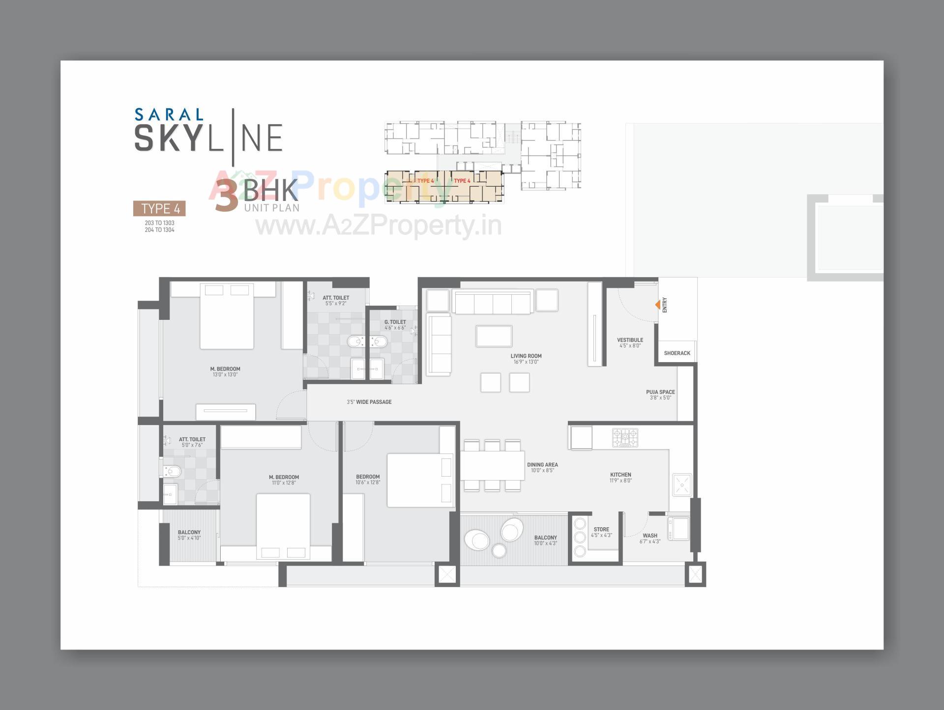 Layout of real estate project Saral Skyline located at Kudasan, Gandhinagar, Gujarat
