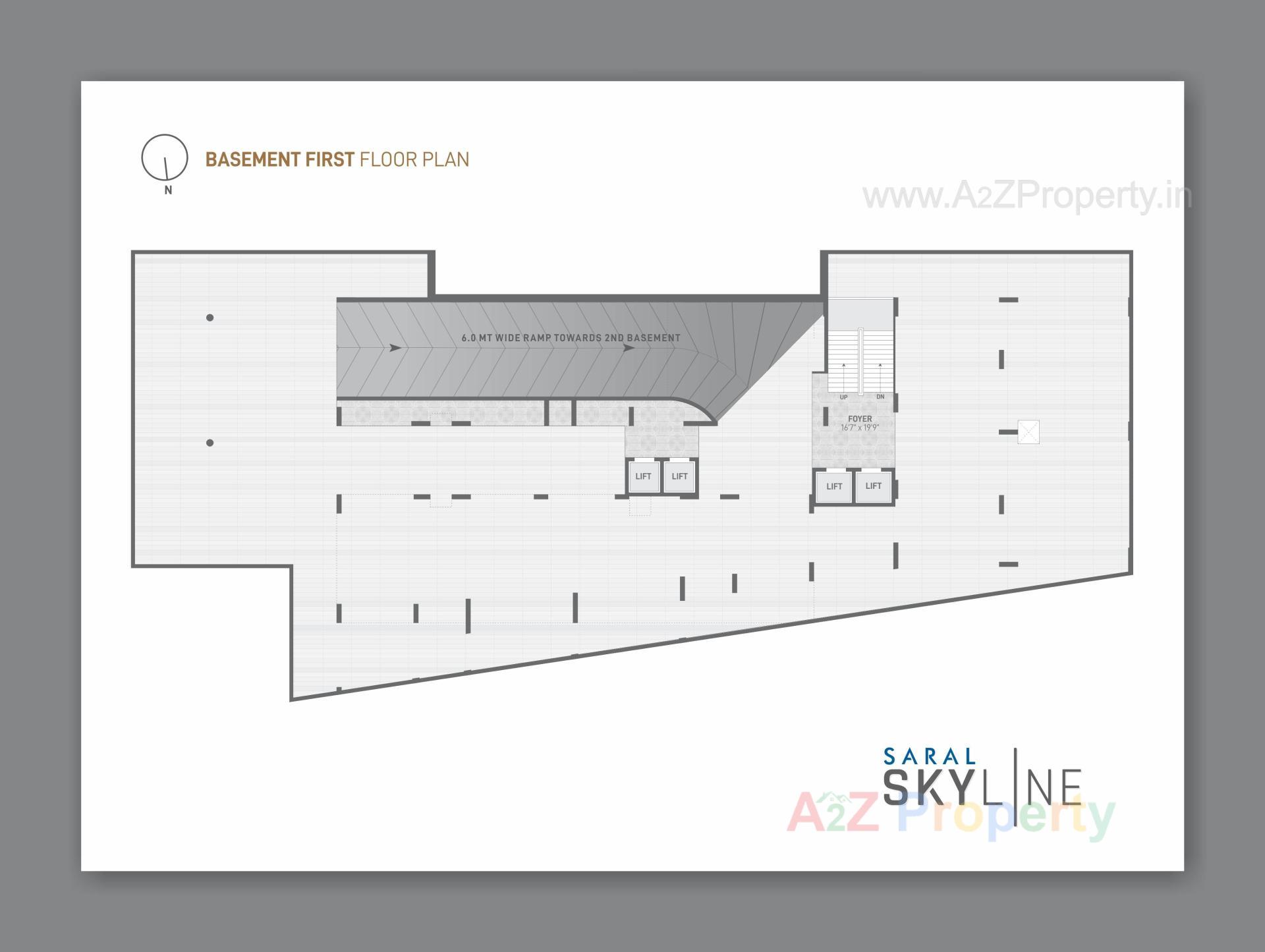 Layout of real estate project Saral Skyline located at Kudasan, Gandhinagar, Gujarat