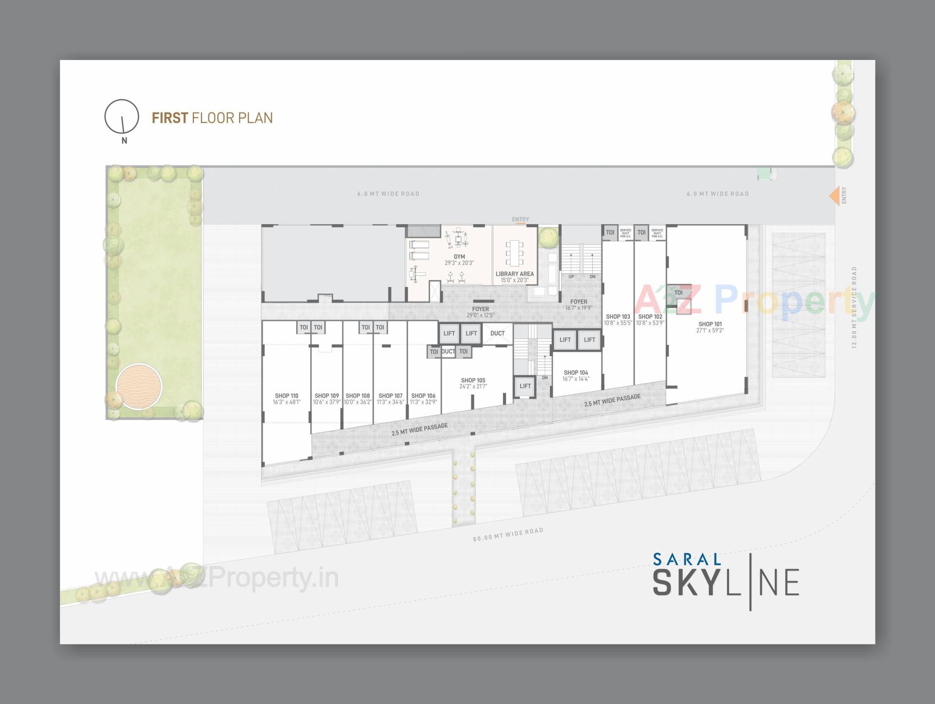 Layout of real estate project Saral Skyline located at Kudasan, Gandhinagar, Gujarat