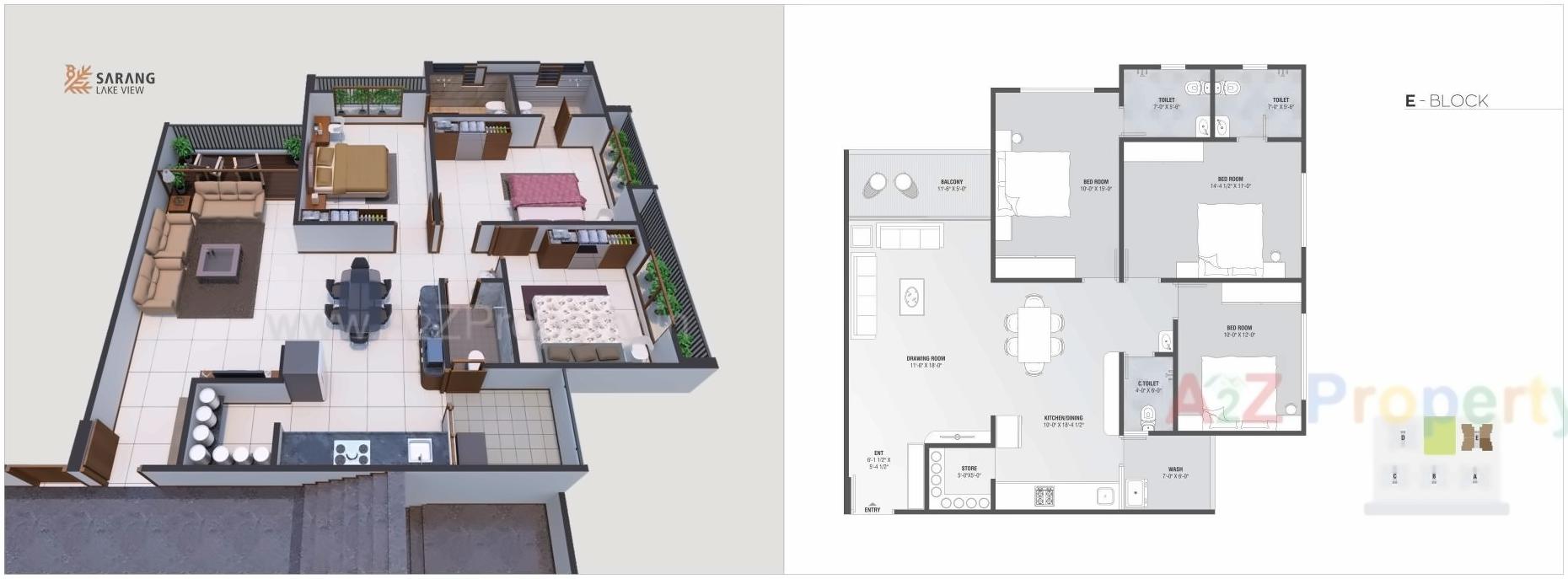 Layout of real estate project Sarang Lakeview located at Khoraj, Gandhinagar, Gujarat