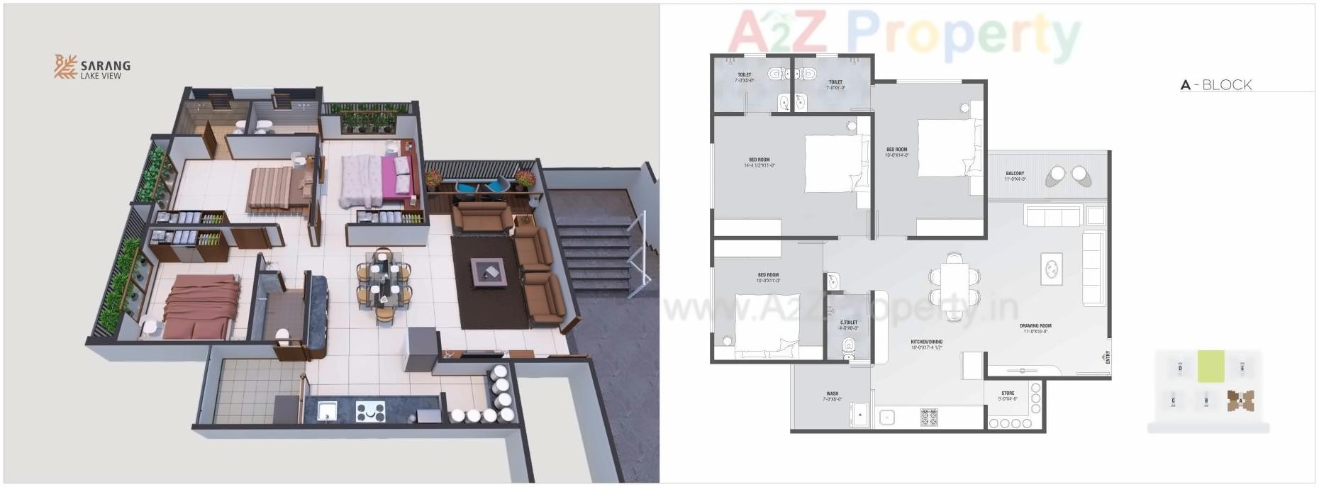 Layout of real estate project Sarang Lakeview located at Khoraj, Gandhinagar, Gujarat