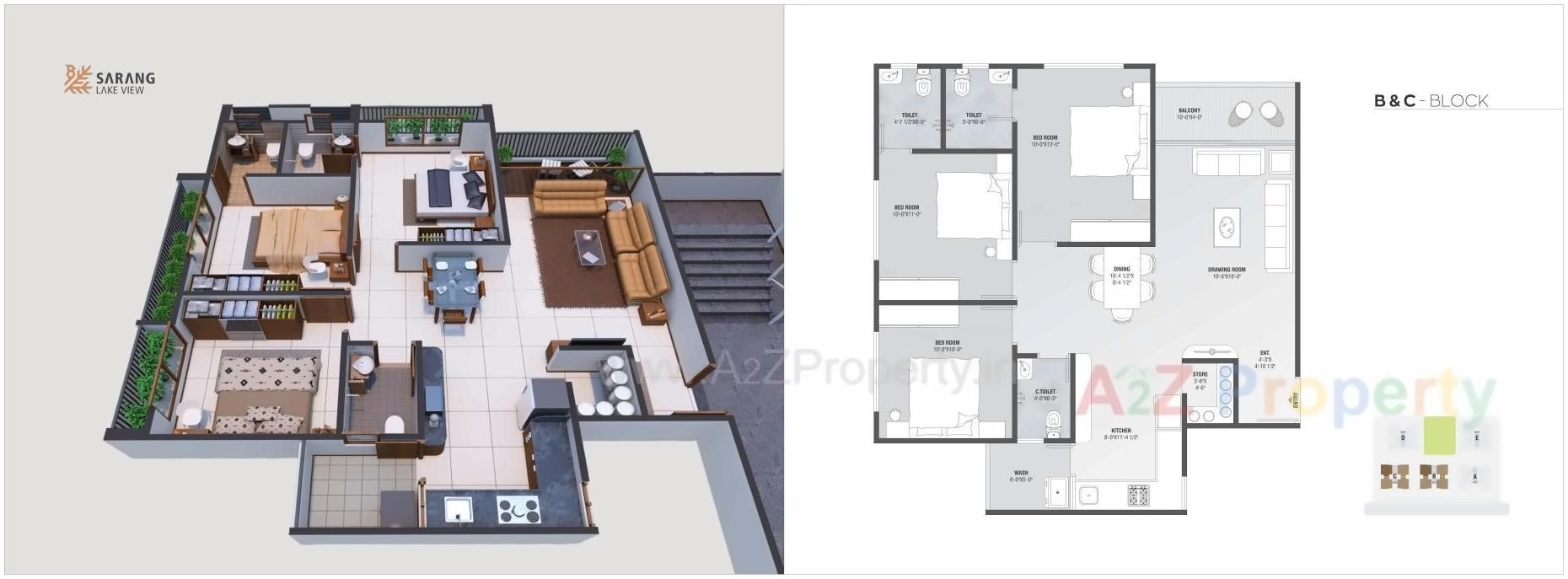 Layout of real estate project Sarang Lakeview located at Khoraj, Gandhinagar, Gujarat