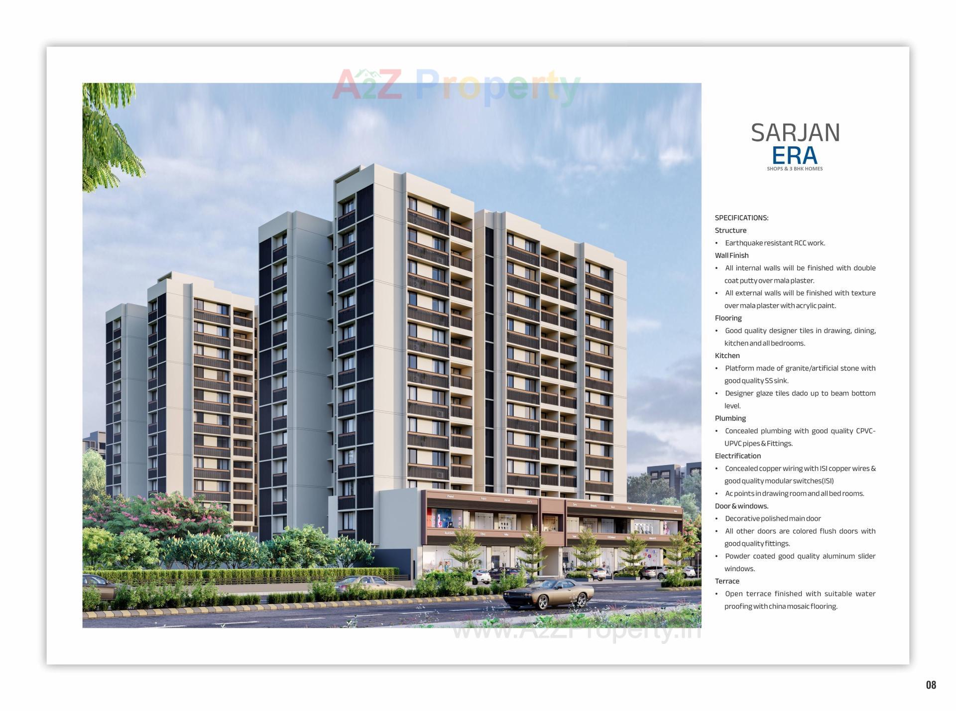 3D Elevation of real estate project Sarjan Era located at Gandhinagar, Gandhinagar, Gujarat
