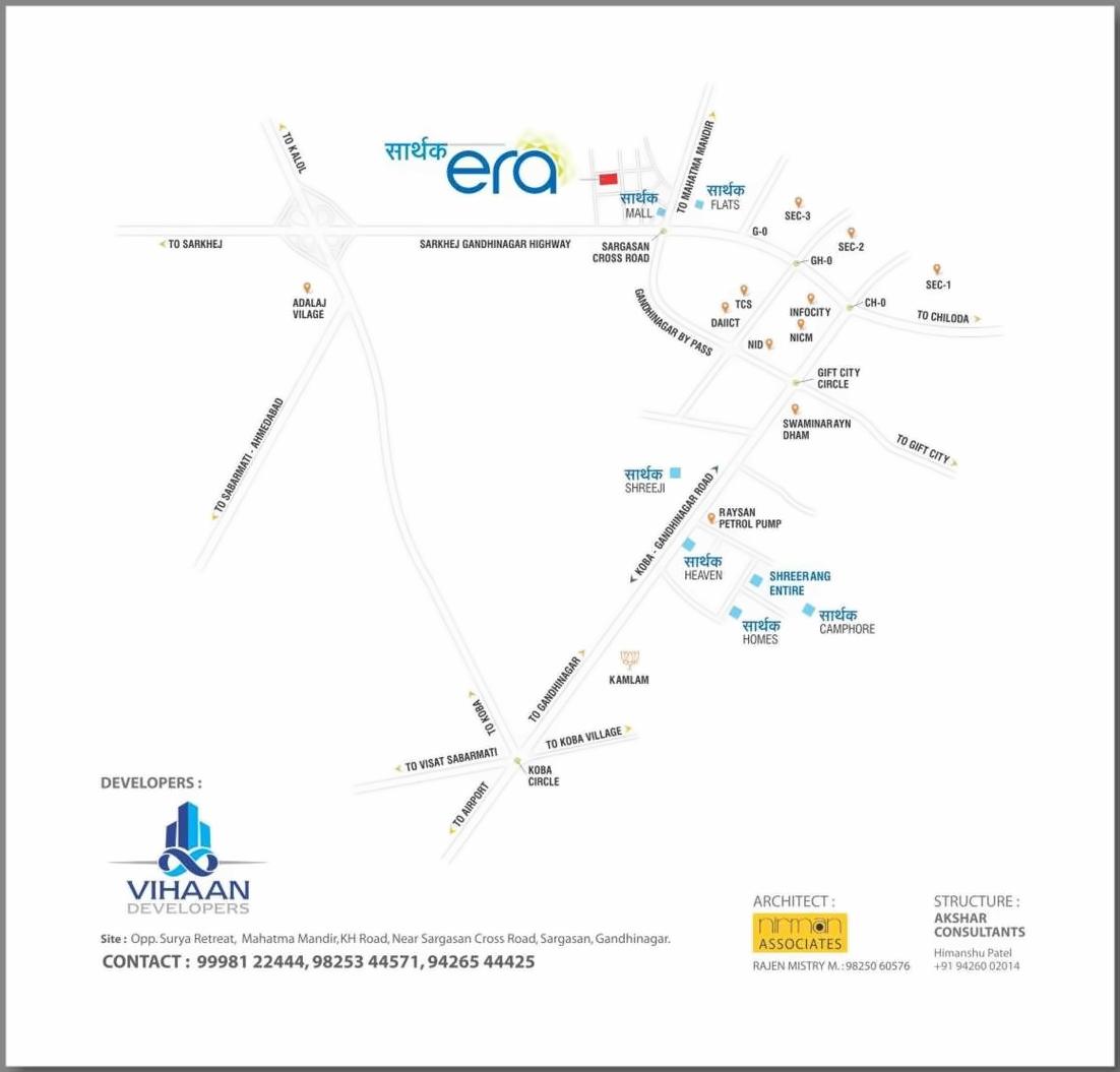  of real estate project Sarthak Era located at Tarapur, Gandhinagar, Gujarat