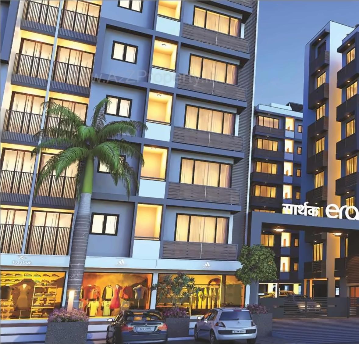 3D Elevation of real estate project Sarthak Era located at Tarapur, Gandhinagar, Gujarat