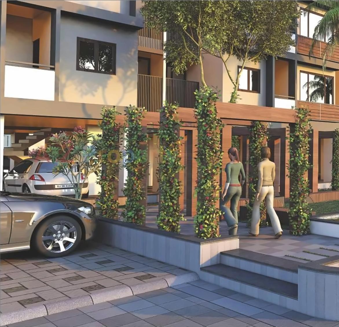 3D Elevation of real estate project Sarthak Era located at Tarapur, Gandhinagar, Gujarat