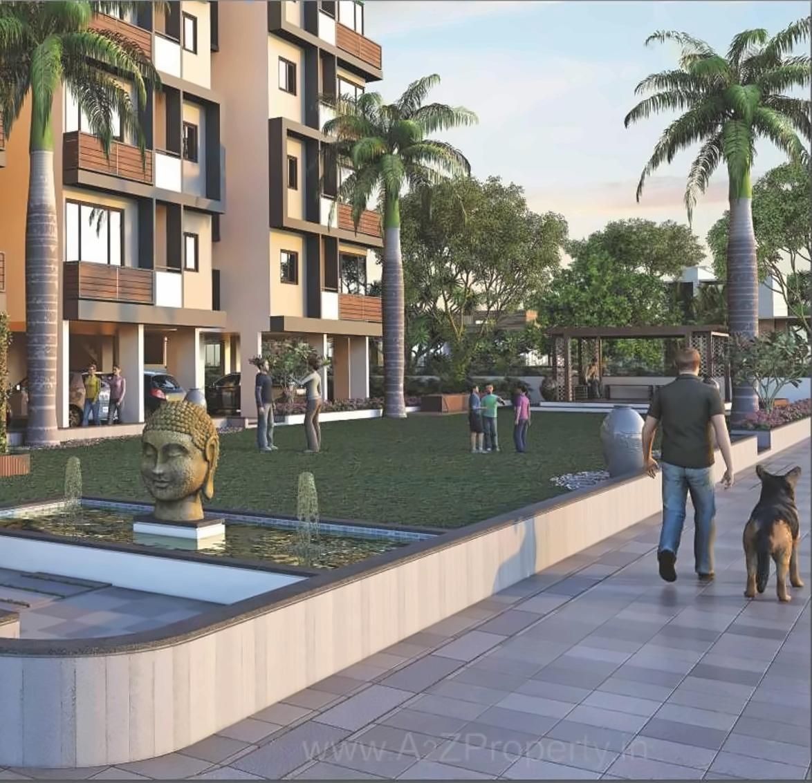 3D Elevation of real estate project Sarthak Era located at Tarapur, Gandhinagar, Gujarat