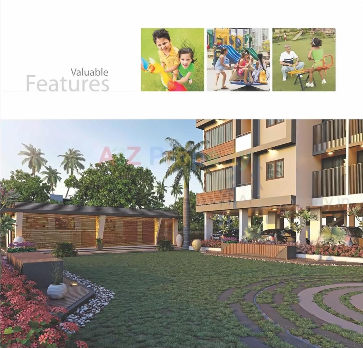 3D Elevation of real estate project Sarthak Era located at Tarapur, Gandhinagar, Gujarat