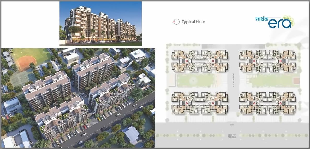 Layout of real estate project Sarthak Era located at Tarapur, Gandhinagar, Gujarat