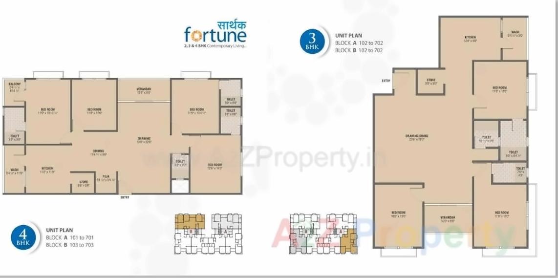 Layout of real estate project Sarthak Fortune located at Kudasan, Gandhinagar, Gujarat